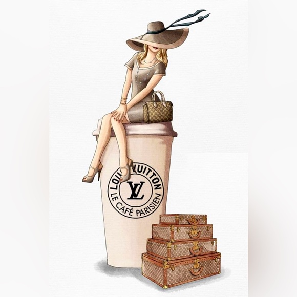 Café Au Lait & Chanel fashion & glam wall, art picture office home decor-~ - Picture 11 of 13